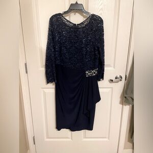 Navy Blue below knee length Dress NWOT